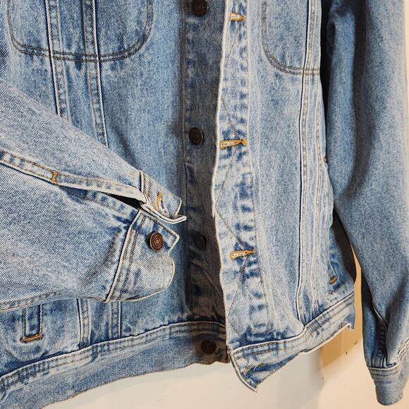 Lee XL Jean Denim Collection Jacket Vintage Mens Buttoned Blue Cotton RN 14666 - Picture 3 of 7